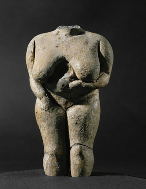 Standing female idol. Stone, from Tarxien, Malta (stone)