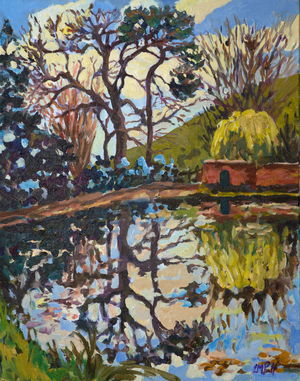 March light at mirror pool