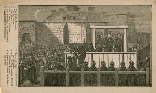 Who's who at the execution of John Thurtell (engraving)