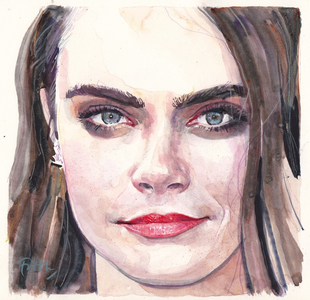 Cara Delavingne (watercolour)