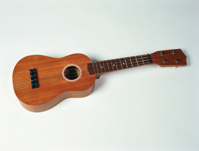 Ukulele on white background