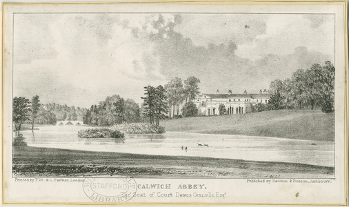 Ellastone - Calwich Abbey: lithograph, nd [c.1839] (print)