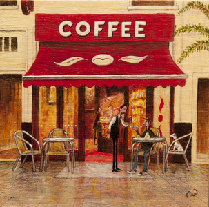 The Coffee, 2014, (oil on panel)