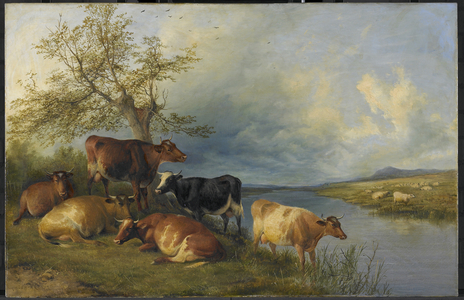 Afternoon in the Meadows (oil on canvas)