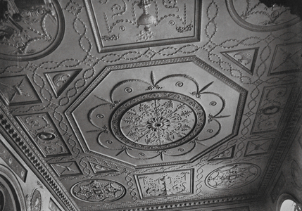 Bank of England: Court Room Suite, Court Room, the Ceiling, 1774, Architect Taylor (b/w photo)