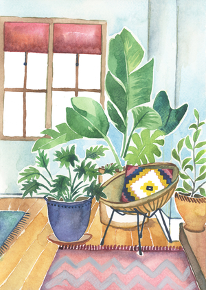 Houseplants, 2018 (watercolour)