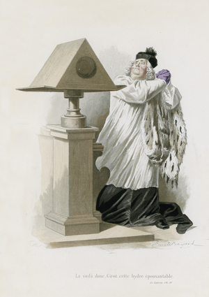 Le Lutrin, Ch IV (coloured engraving)