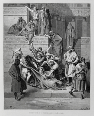 The Martyrdom of Eleazar, Illustration from the Dore Bible, 1866