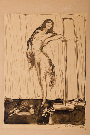 Female Nude, c.1910s (drawing)