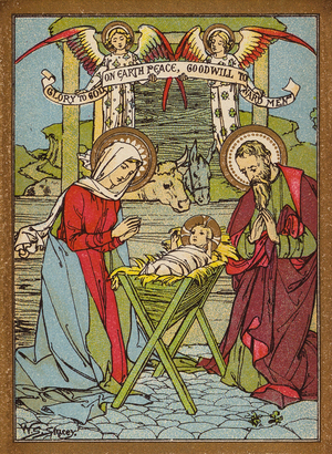 The Nativity of Our Lord (colour litho)