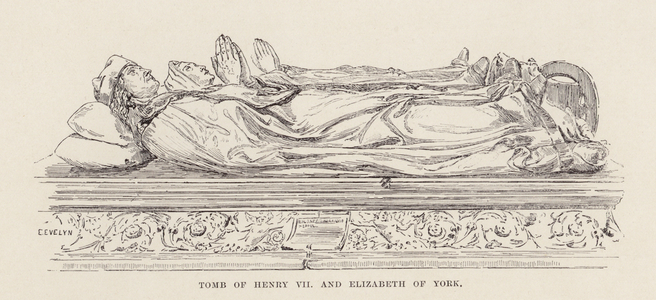 Tomb of Henry VII and Elizabeth of York (litho)