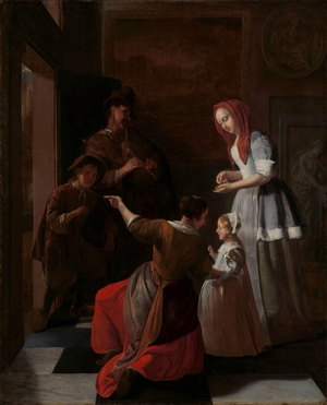 The players, 1660 (oil on canvas)