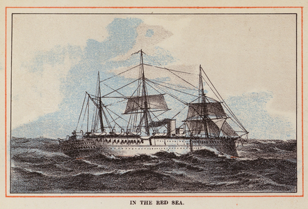 HM Indian Troop-Ship: In the Red Sea (coloured engraving)