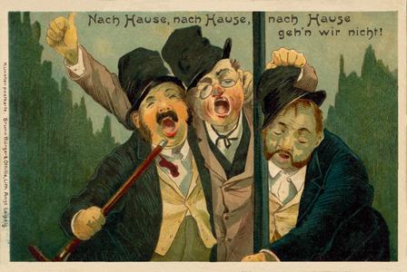 We're not going home (colour litho)