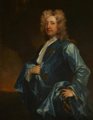 An unknown gentleman with a sword, c.1700 (oil on canvas)