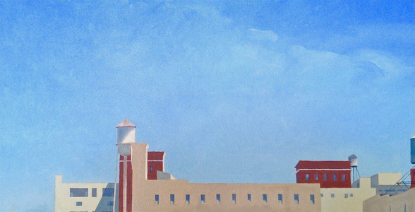 Brooklyn View Across Washington Street, 2012 (oil on canvas)