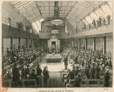 Interior of the House of Commons, Westminster, London (engraving)