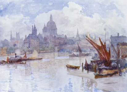 Blackfriars Reach (colour litho)