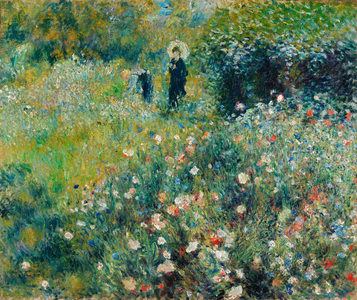 Woman with a Parasol in a Garden, 1875 (oil on canvas)