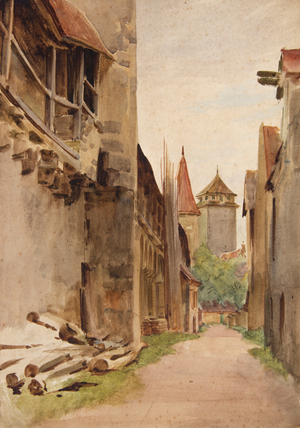 Back Street, Rothenburg (watercolour)