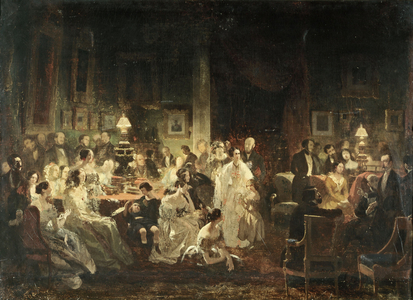 Le Salon de M. Irisson, le soir du 19 août 1839, ca. 1844 (oil)