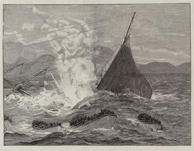 Foundering of the "Cotopaxi" (engraving)
