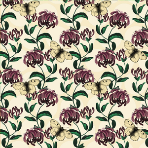 Honeysuckle with Clouded Apollo-light, 2017 (watercolour, ink, digital)