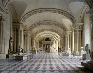 Palais du Louvre, the Salle des Cariatydes ...