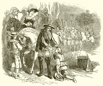 The Young John Churchill Soliciting a Commission in one of the Royal Regiments (engraving)
