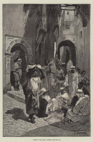 Street in the Casba, Algiers (engraving)