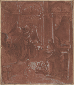 The Annunciation, c.1520 (pen and ink)