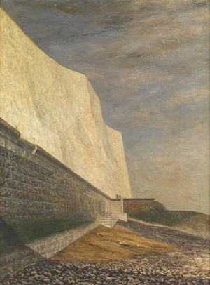 Cliff Face and Seawall, Saltdean (Oil on board)