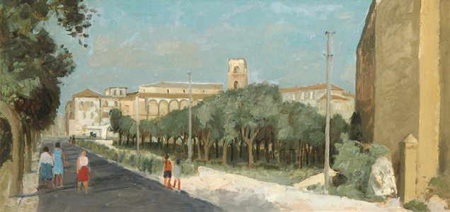 Italian City, c.1960 (oil on board)