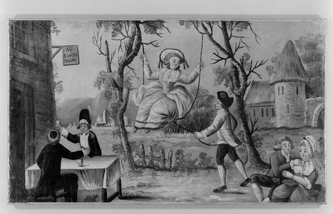 "Aux trois ordres réunis". Wine merchant sign. Paris, 1789 (sign)