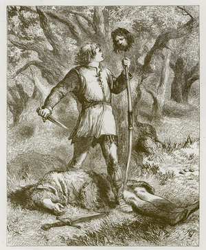 Robin Hood and Guy of Gisborne (engraving)