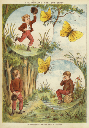 The boy and the butterfly (chromolitho)