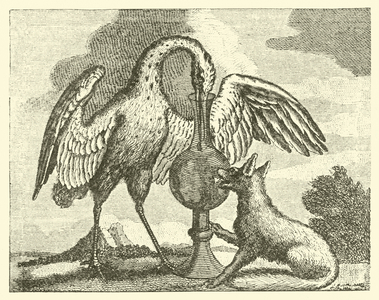 The fox and the stork (engraving)
