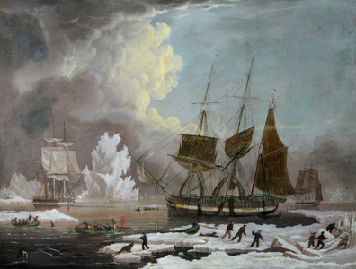 Hull Whaler, "Harmony" (oil on canvas)