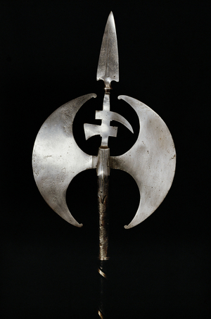 Turkish double-halberd with blade, 17th century (mixed media)