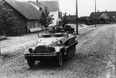 Advance of Army Group North on the Eastern Front, 1941 (b/w photo)