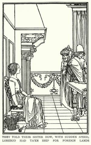 Illustration for Poems by John Keats: Isabella or The Pot of Basil (litho)
