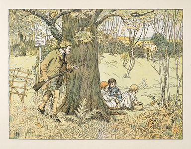 The Gamekeeper, from Four and Twenty Toilers, pub. 1900 (colour litho)