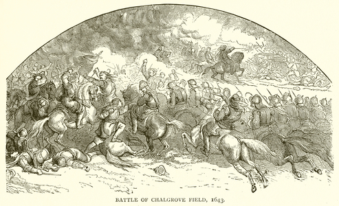 Battle of Chalgrove Field, 1643 (engraving)