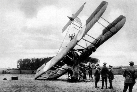 English vickers double decker landed soutwest of Lille France western front 1917