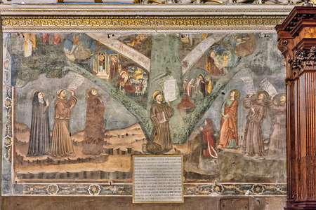 The Tree of Life, right transept, 1374 (fresco)