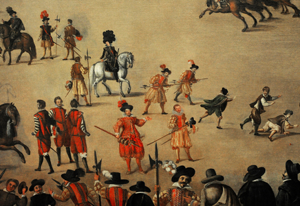 Royal Festivities in the Plaza Mayor, detail, 1623