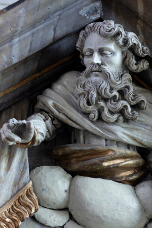Parish church (Eglise Saint-Martin). Interior. Formar high altar. 1698. Detail (photo)