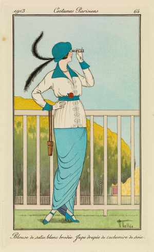 Plate 64 from 'Costumes Parisiens', 1913 (pouchoir print)