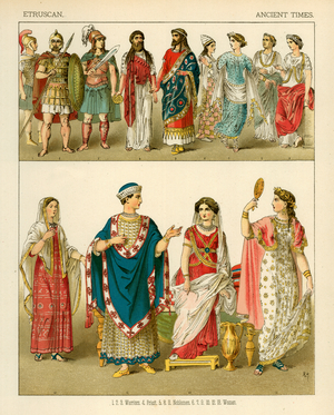 Etruscan Costume (colour litho)