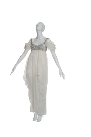 Ivory silk tulle empire line gown, worn by Daphne Guinness, 'the girl who lived in a tree', Alexander McQueen,. autumn / winter 2008-09 (photo)